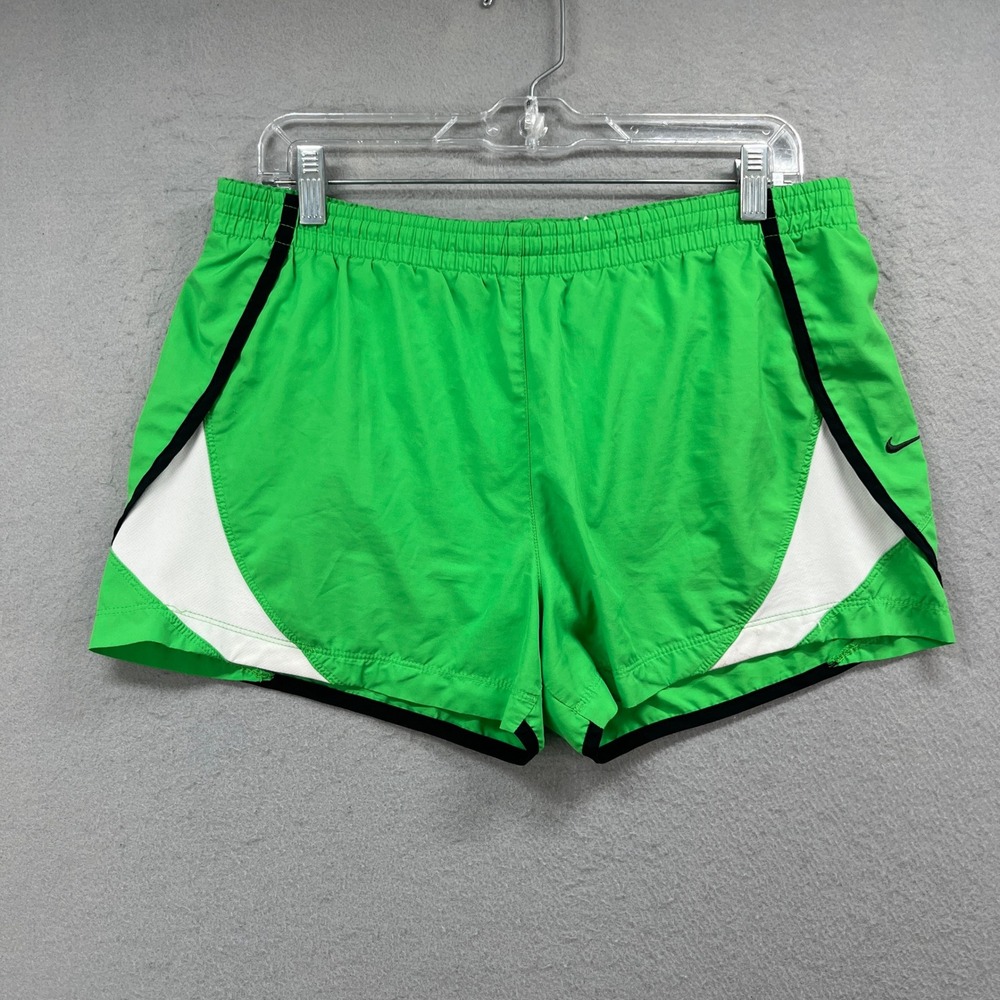 Nike Tempo Shorts Womens Medium Green 255897-301 Running Athletic Gym Activewear